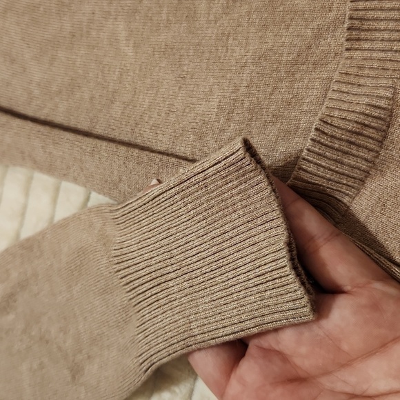 Beige Cardigan with pockets Cozy office Casual L lagenlook Career - Picture 7 of 9